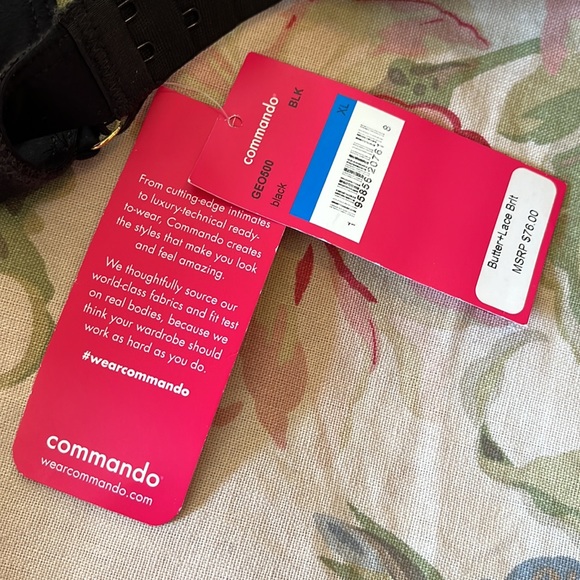 COMMANDO Size XL Butter + Lace Britt Black Lace Bralette Triangle Bra $78 NEW - Picture 15 of 16